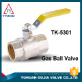 TMOK brand male female BSP/NPT cw617n ball valve for gas nickel plated PN25 medium pressure CE hydraulic full port control valv